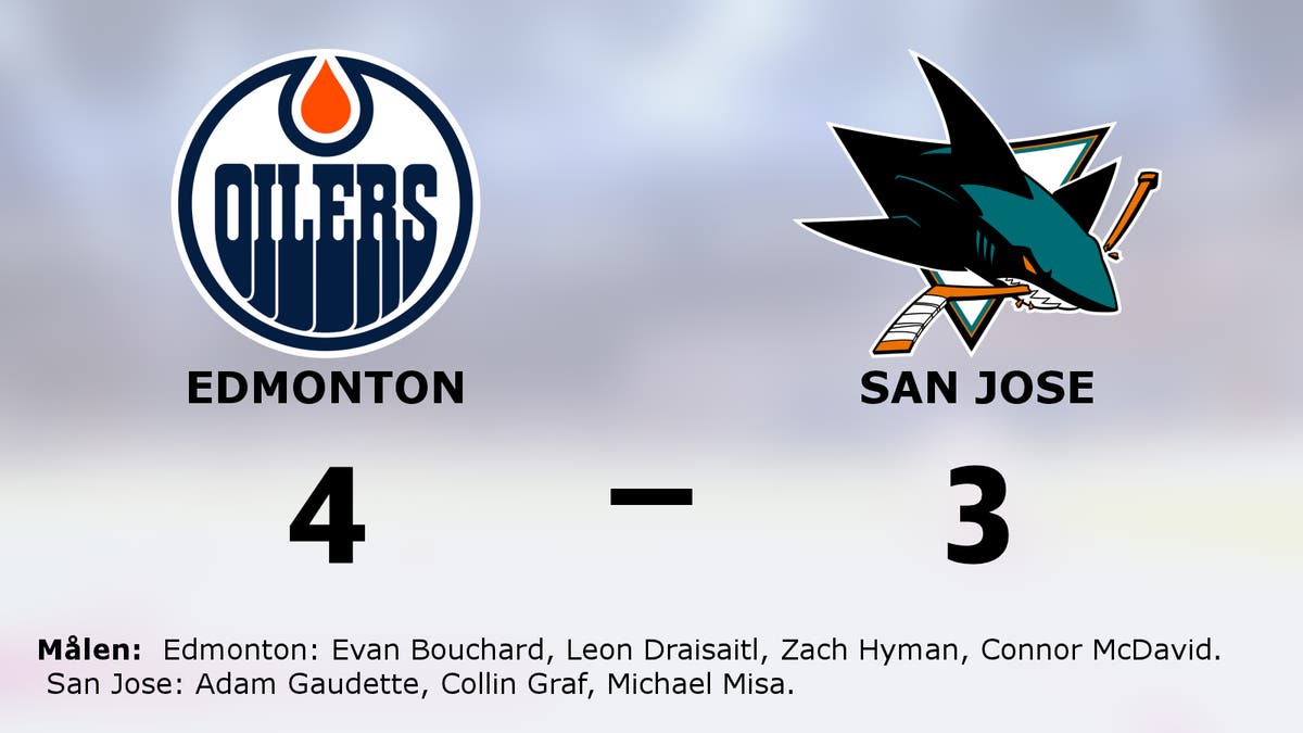 Edmontons starka svit mot San Jose fortsätter