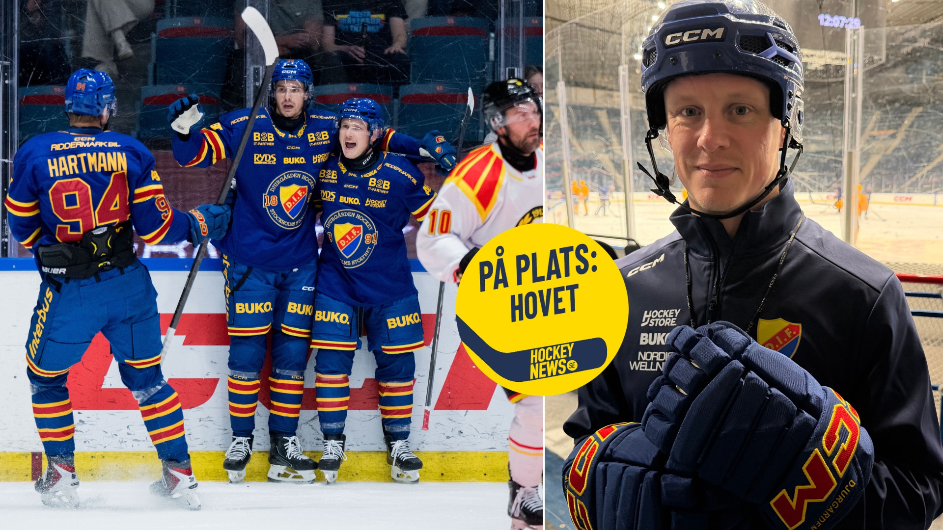 Robert Kimby är nöjd med vad han såg av Djurgårdens förstakedja under träningsmatchen mot Brynäs.