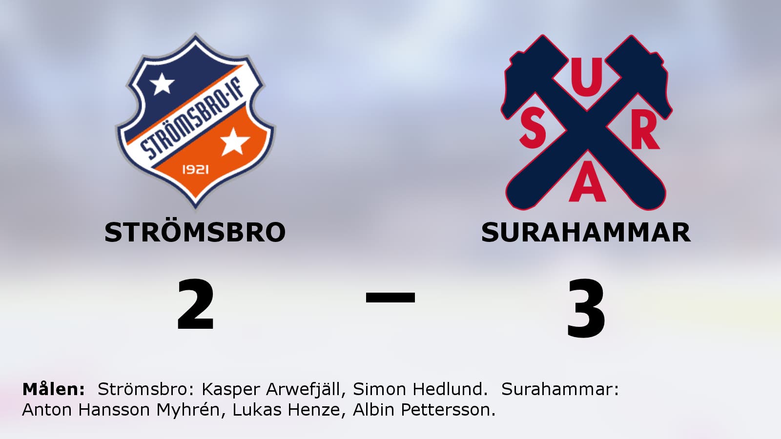 Seger på straffar för Surahammar borta mot Strömsbro
