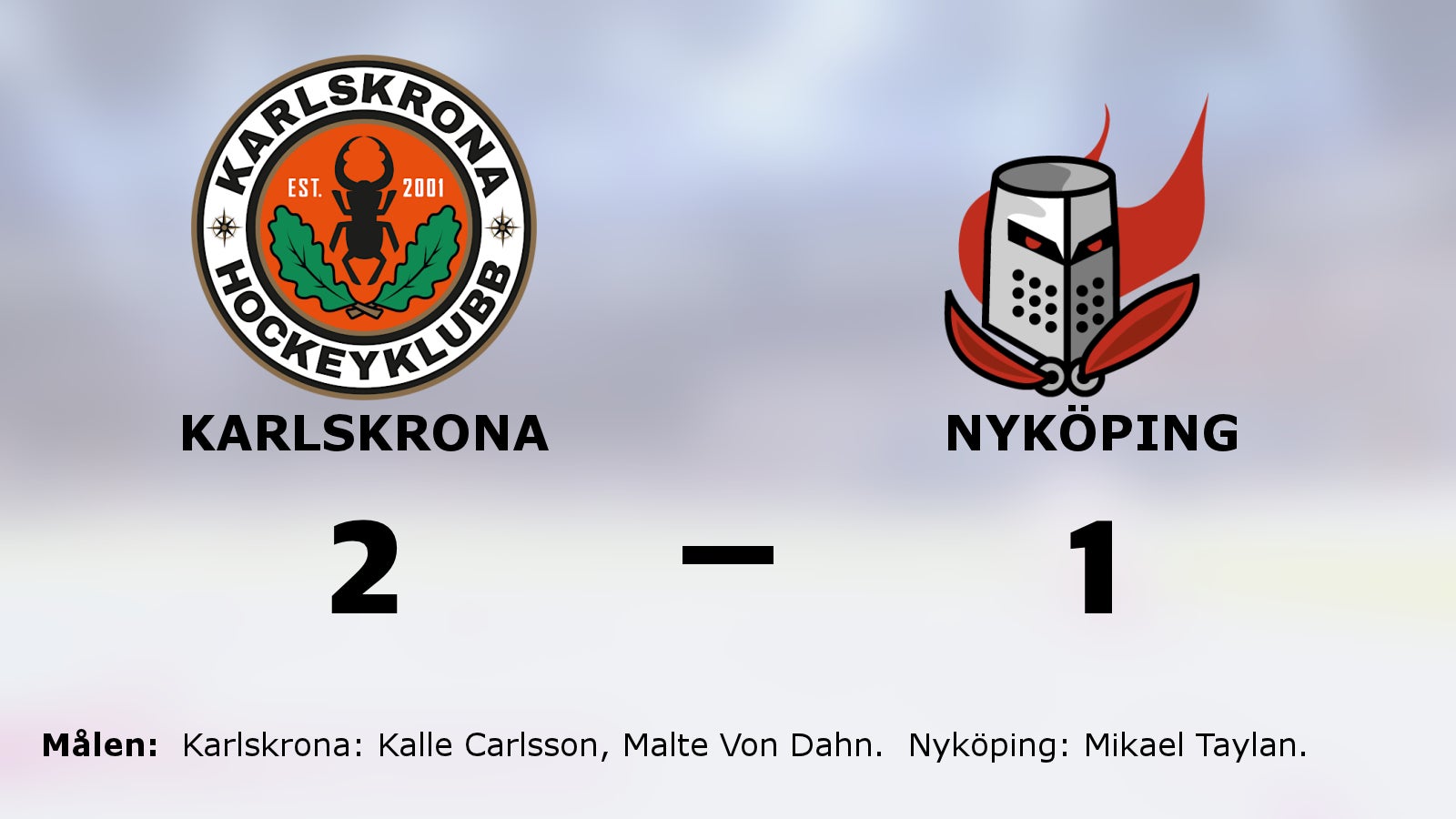 Karlskrona har fem raka segrar – vann mot Nyköping med 2–1