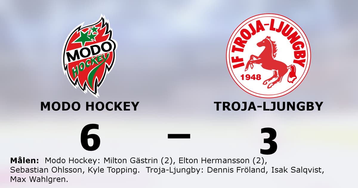 6–3-seger för Modo Hockey mot Troja-Ljungby