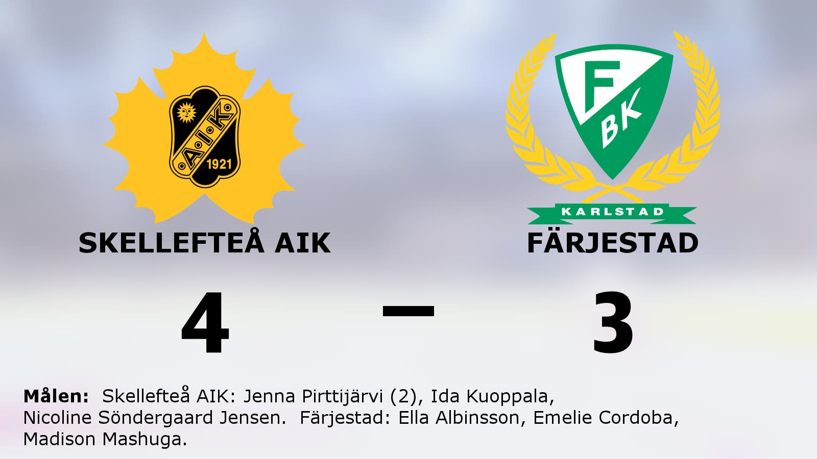 Femte raka för Skellefteå AIK efter seger mot Färjestad
