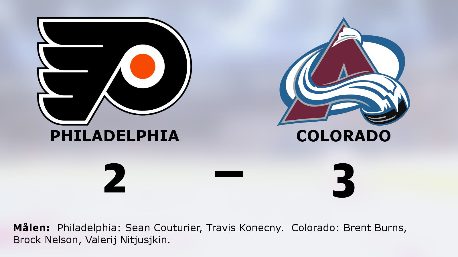 Colorados segerrad mot Philadelphia intakt