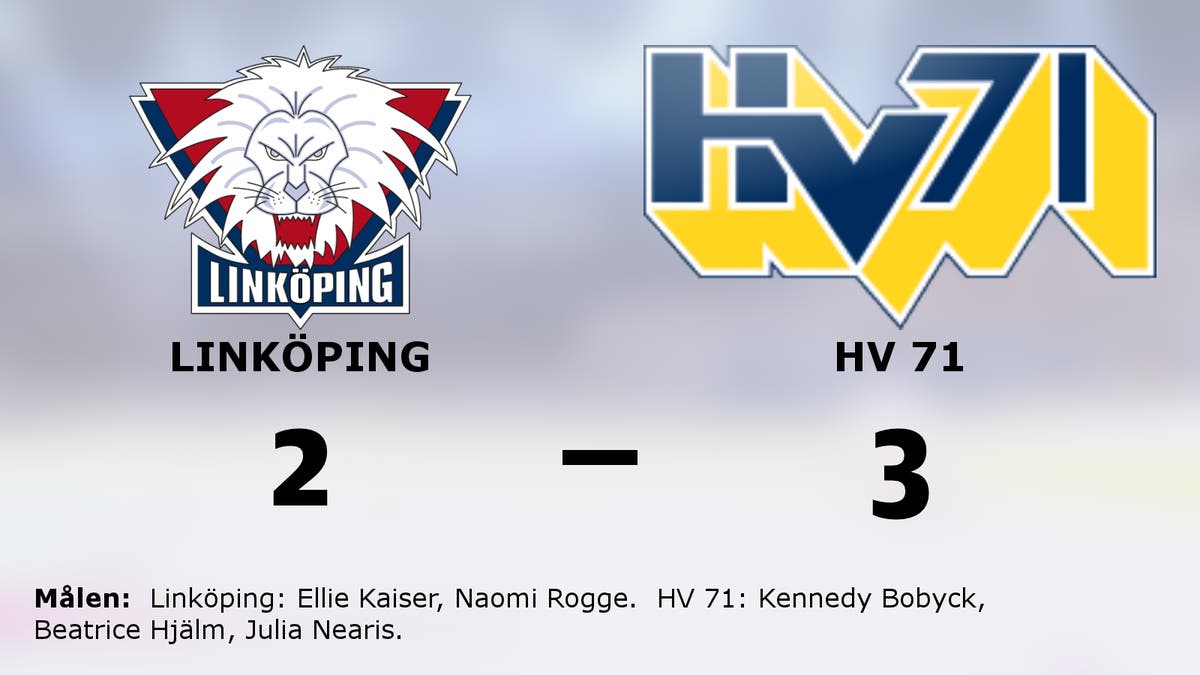 Beatrice Hjälm matchhjälte när HV 71 vann mot Linköping