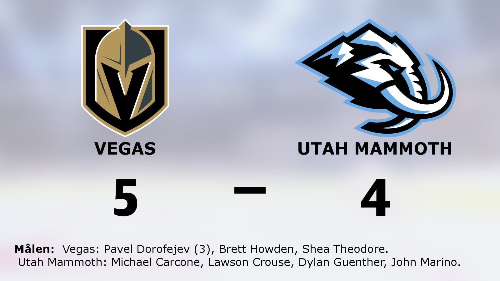 Ny seger för Vegas – leder nu med 3-2