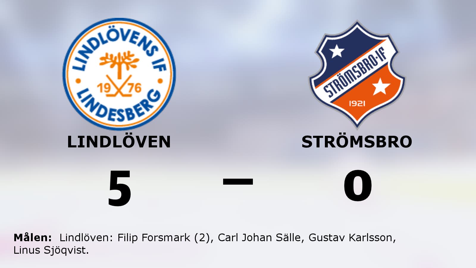 Lindlövens fina svit håller i sig efter 5–0 mot Strömsbro