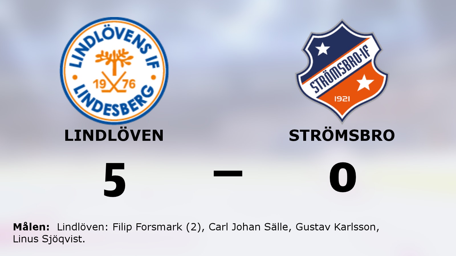 Lindlövens fina svit håller i sig efter 5–0 mot Strömsbro