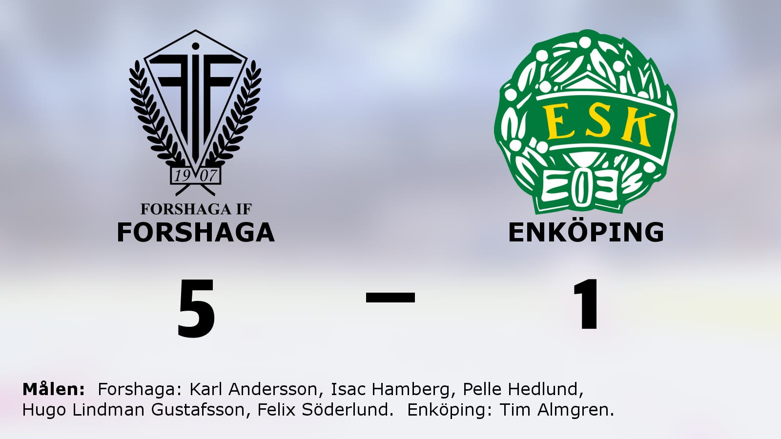 Seger för Forshaga mot Enköping i hockeyettan norra