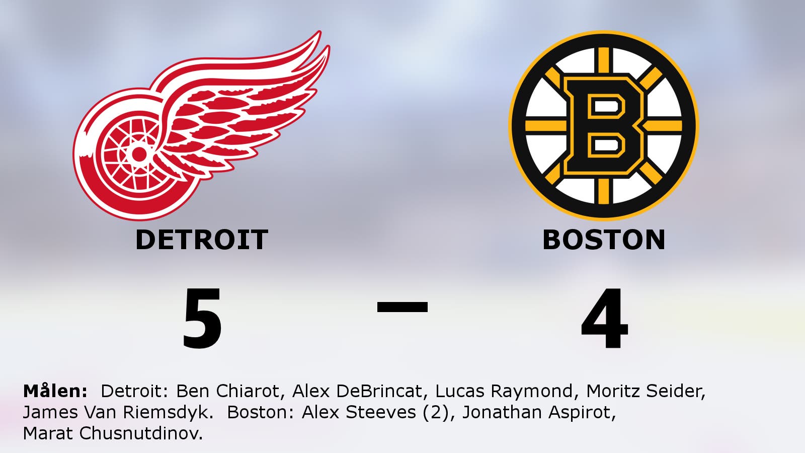 Seger för Detroit – steg åt rätt håll mot Boston