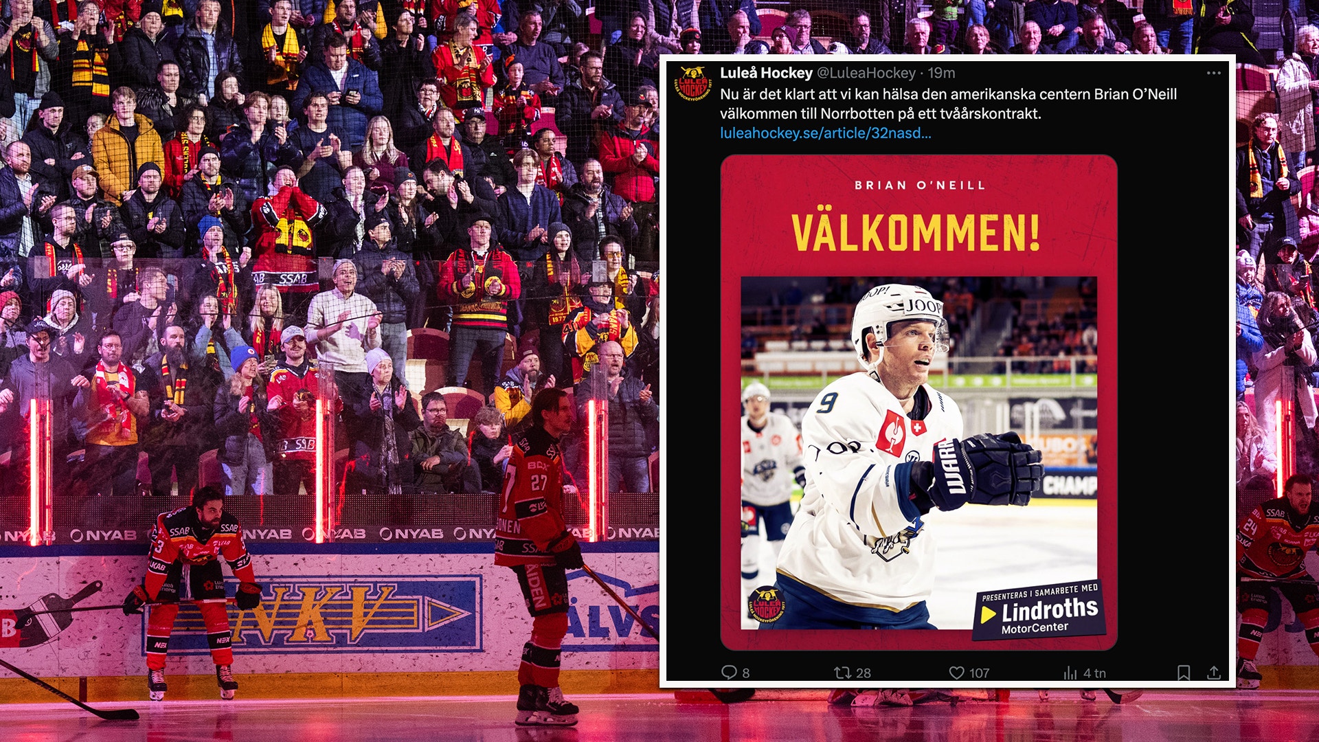 Simon Eliasson/Bildbyrån, Skärmdump Luleå på X