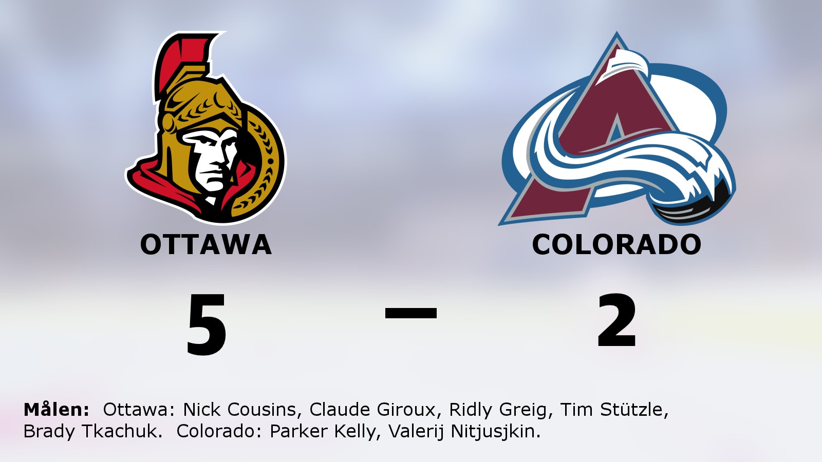 Skräll när Ottawa besegrade Colorado