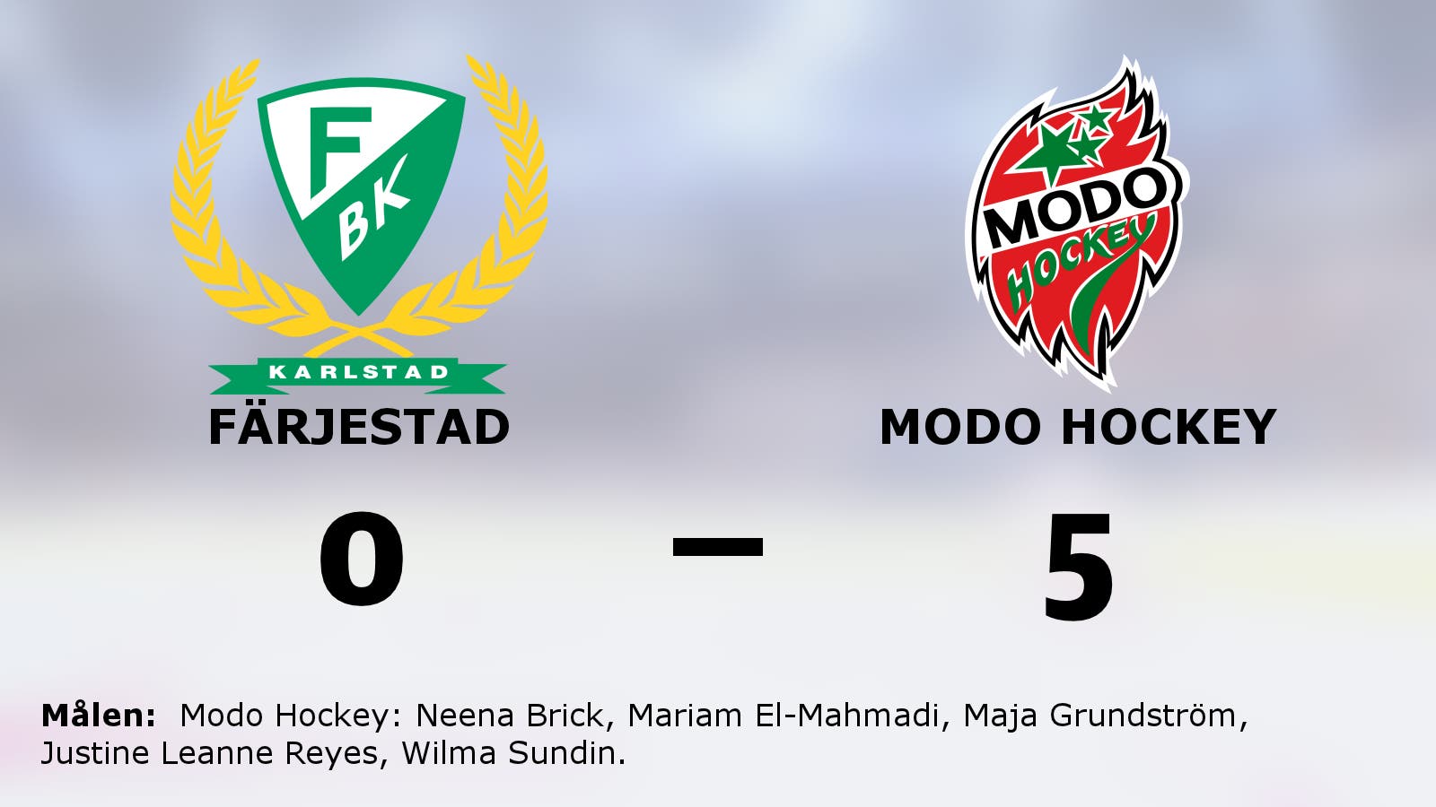 Modo Hockey nollade Färjestad – vann på bortaplan