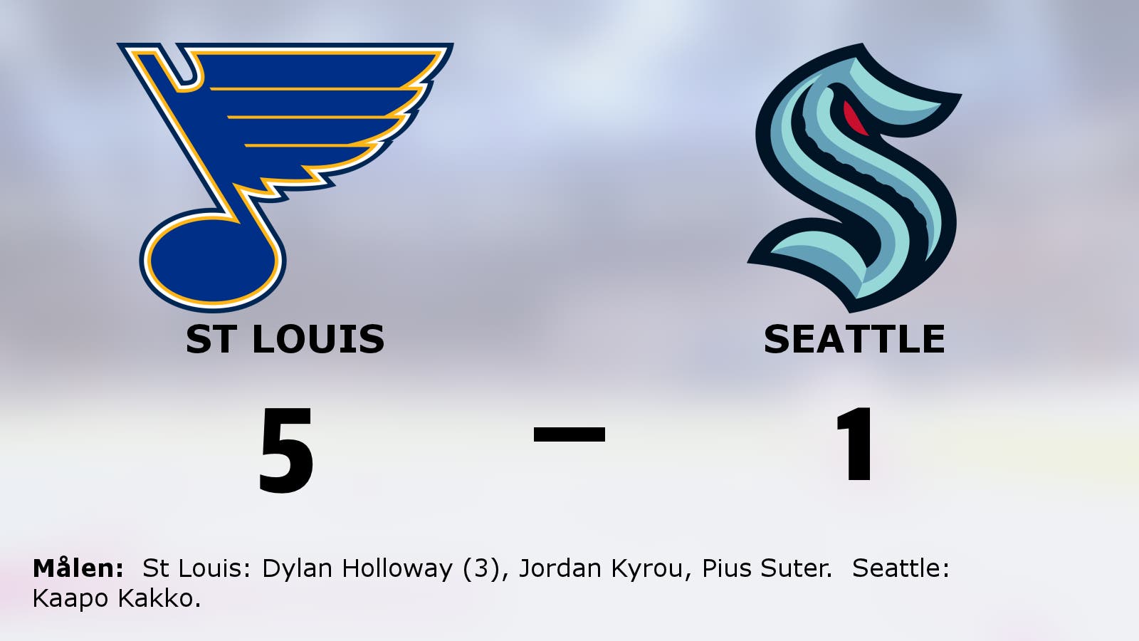 St Louis vann – efter Dylan Holloways hattrick