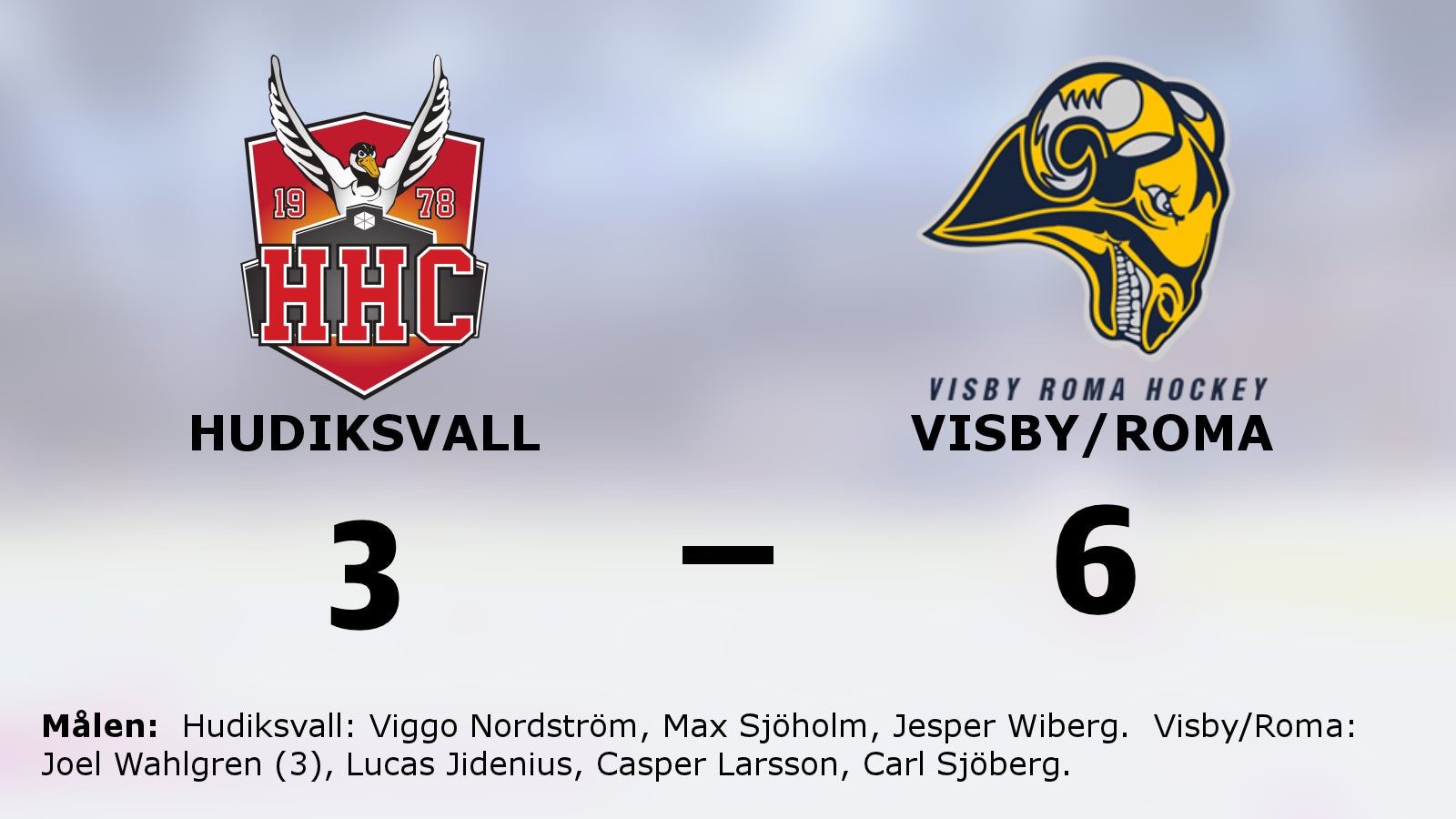 Visby/Roma utjämnade serien mot Hudiksvall
