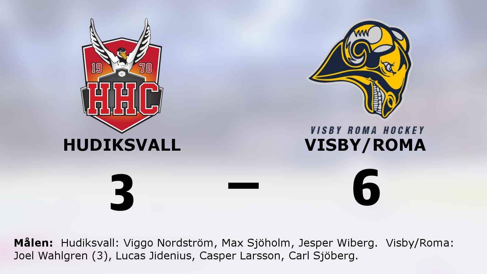 Visby/Roma utjämnade serien mot Hudiksvall