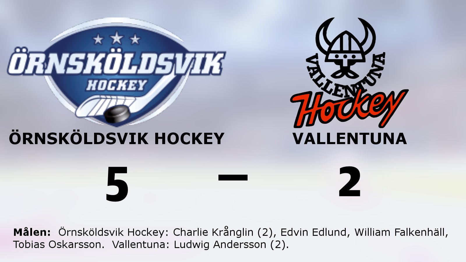Charlie Krånglin i målform när Örnsköldsvik Hockey vann mot Vallentuna