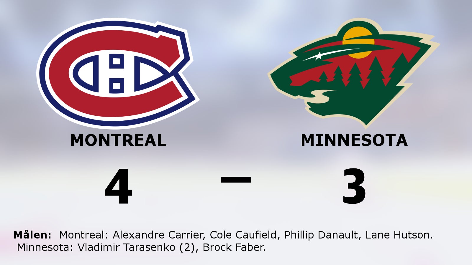 Stark seger för Montreal i toppmatchen mot Minnesota