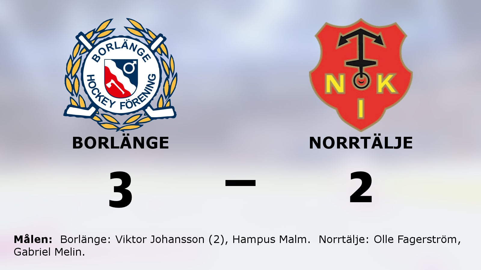 Viktor Johansson i form när Borlänge vann mot Norrtälje