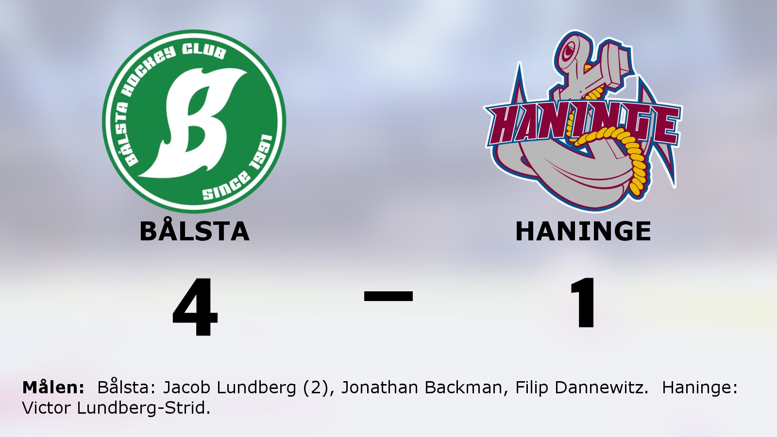 Bålsta vann mot Haninge efter Jacob Lundbergs två mål