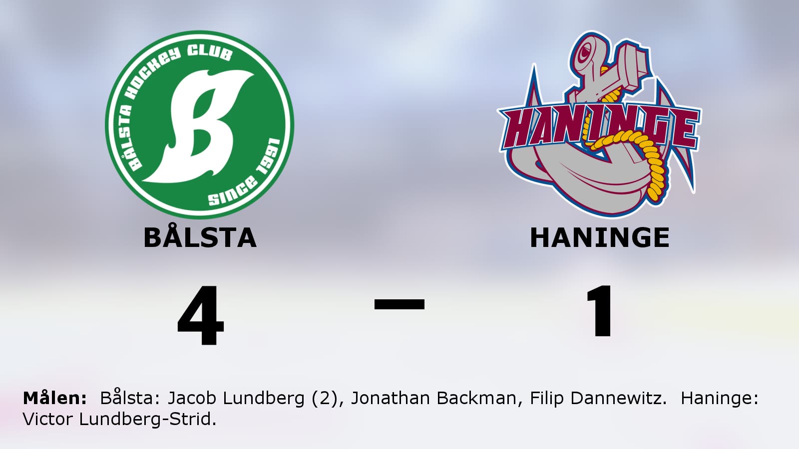 Bålsta vann mot Haninge efter Jacob Lundbergs två mål