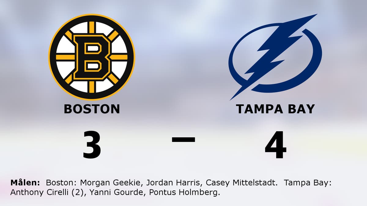 Anthony Cirelli matchvinnare när Tampa Bay besegrade Boston