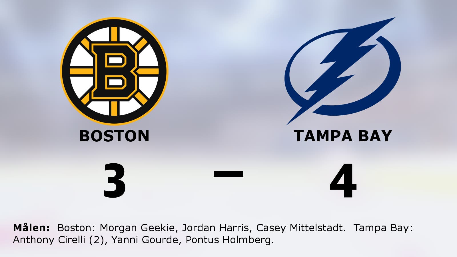 Anthony Cirelli matchvinnare när Tampa Bay besegrade Boston