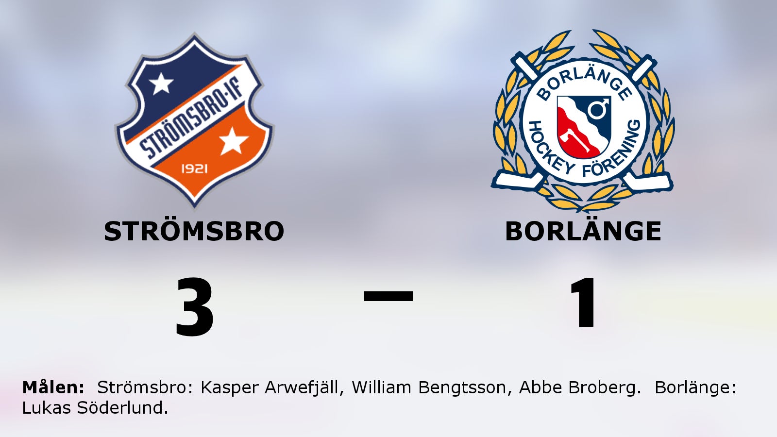 Strömsbro bröt Borlänges fina vinstsvit