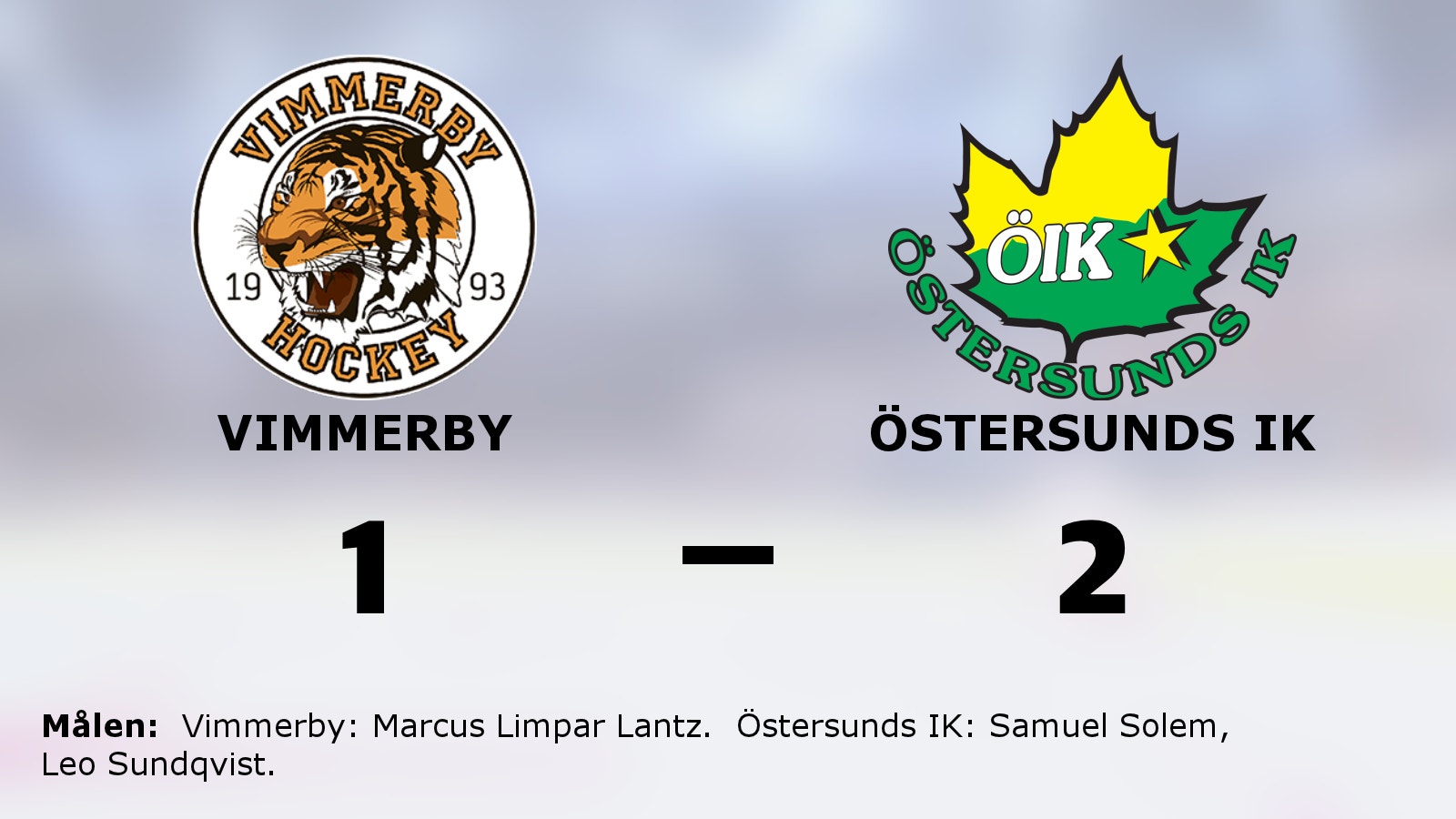 Östersunds IK avgjorde i tredje perioden i segern mot Vimmerby