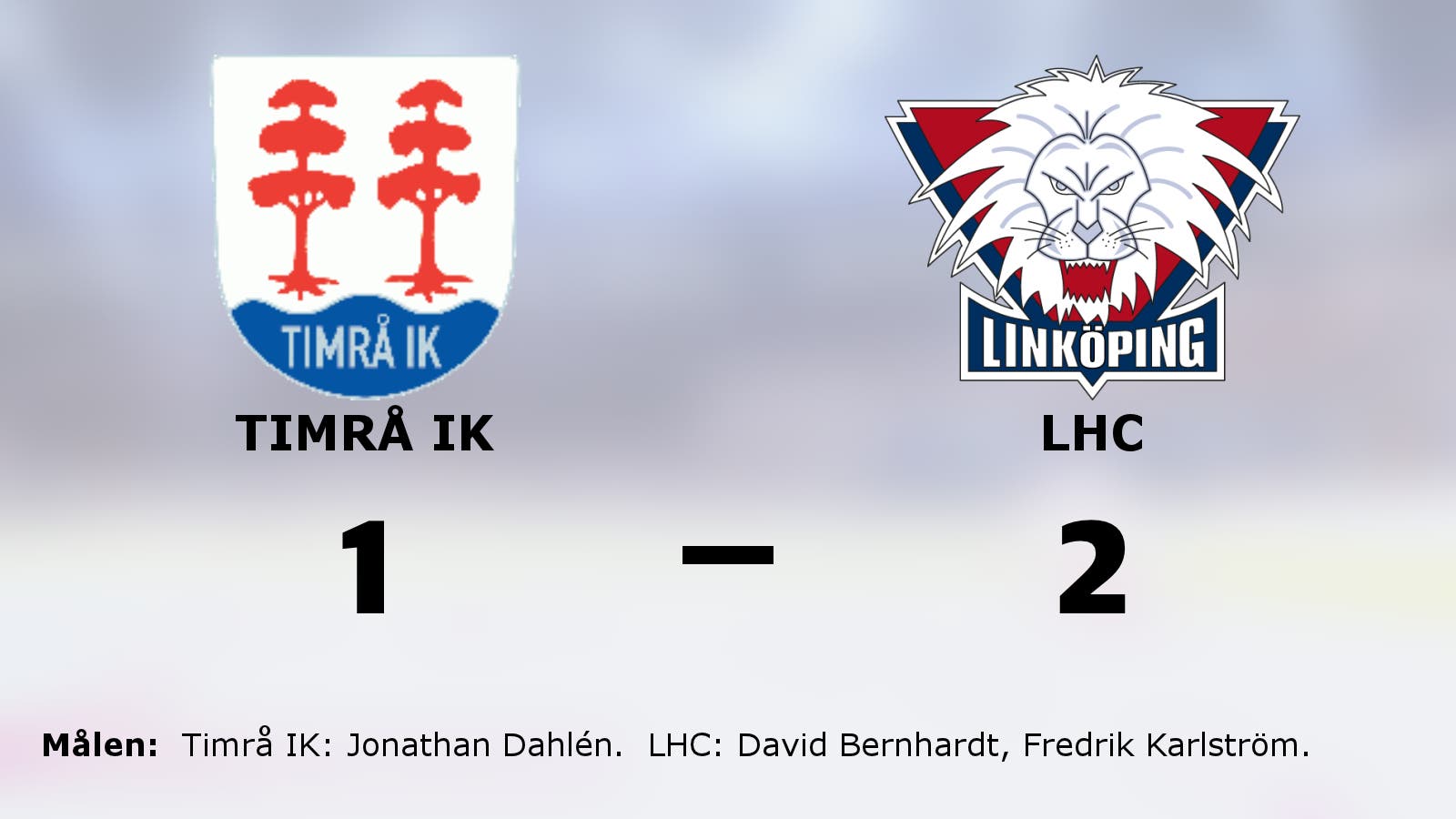 LHC avgjorde tät match mot Timrå IK i tredje perioden