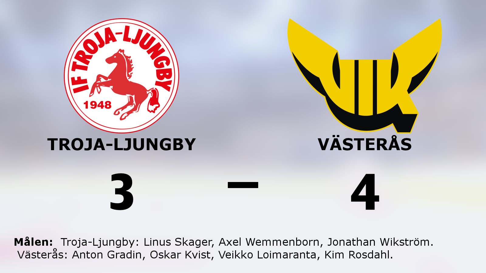 Västerås vinnare mot Troja-Ljungby – avgjorde i förlängningen