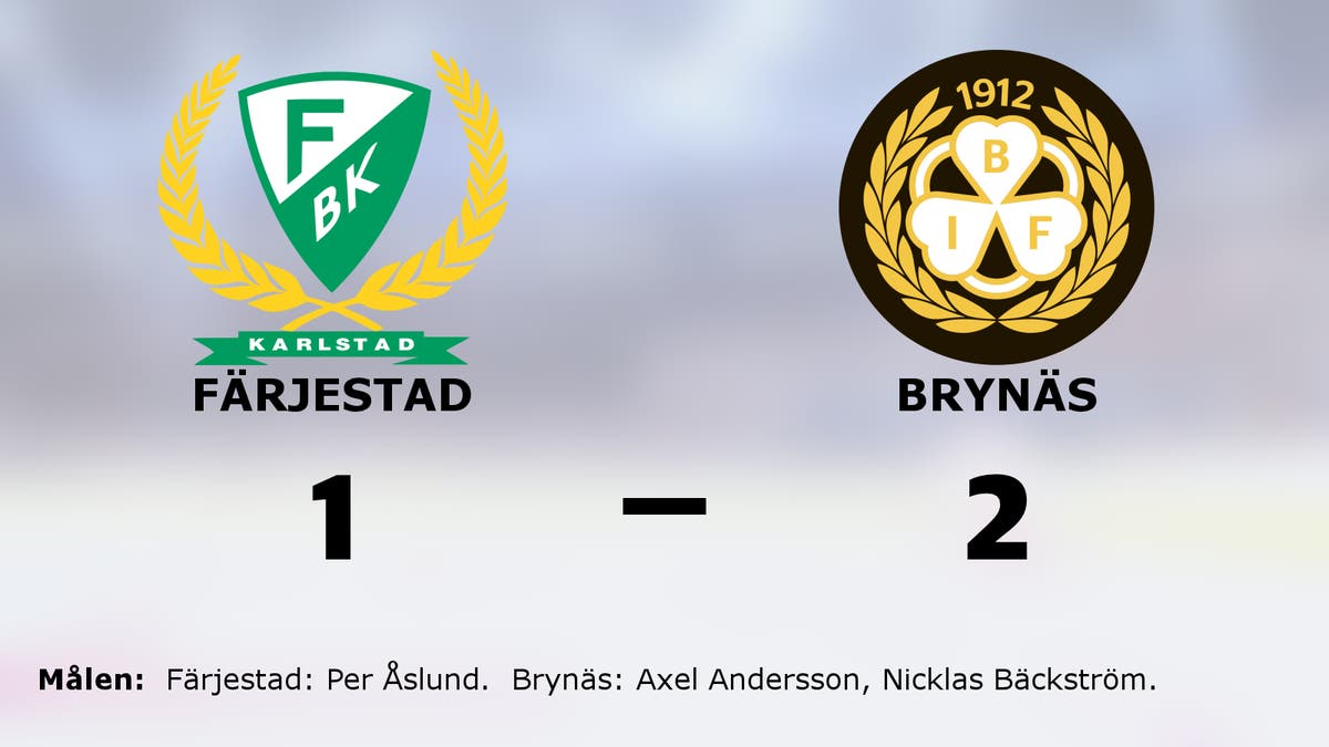 Andersson och Bäckström avgjorde när Brynäs slog Färjestad