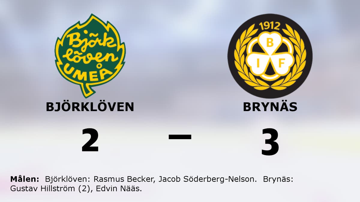 Gustav Hillström i form när Brynäs vann mot Björklöven
