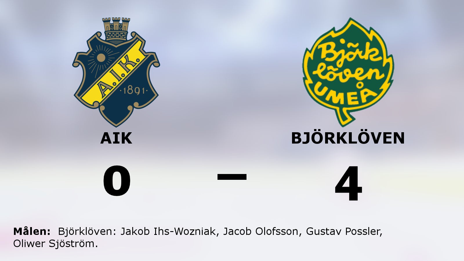 AIK kunde inte stoppa Björklövens segertåg