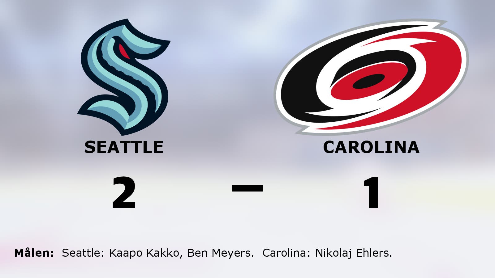 Tungt för Carolina när Seattle bröt fina vinstsviten