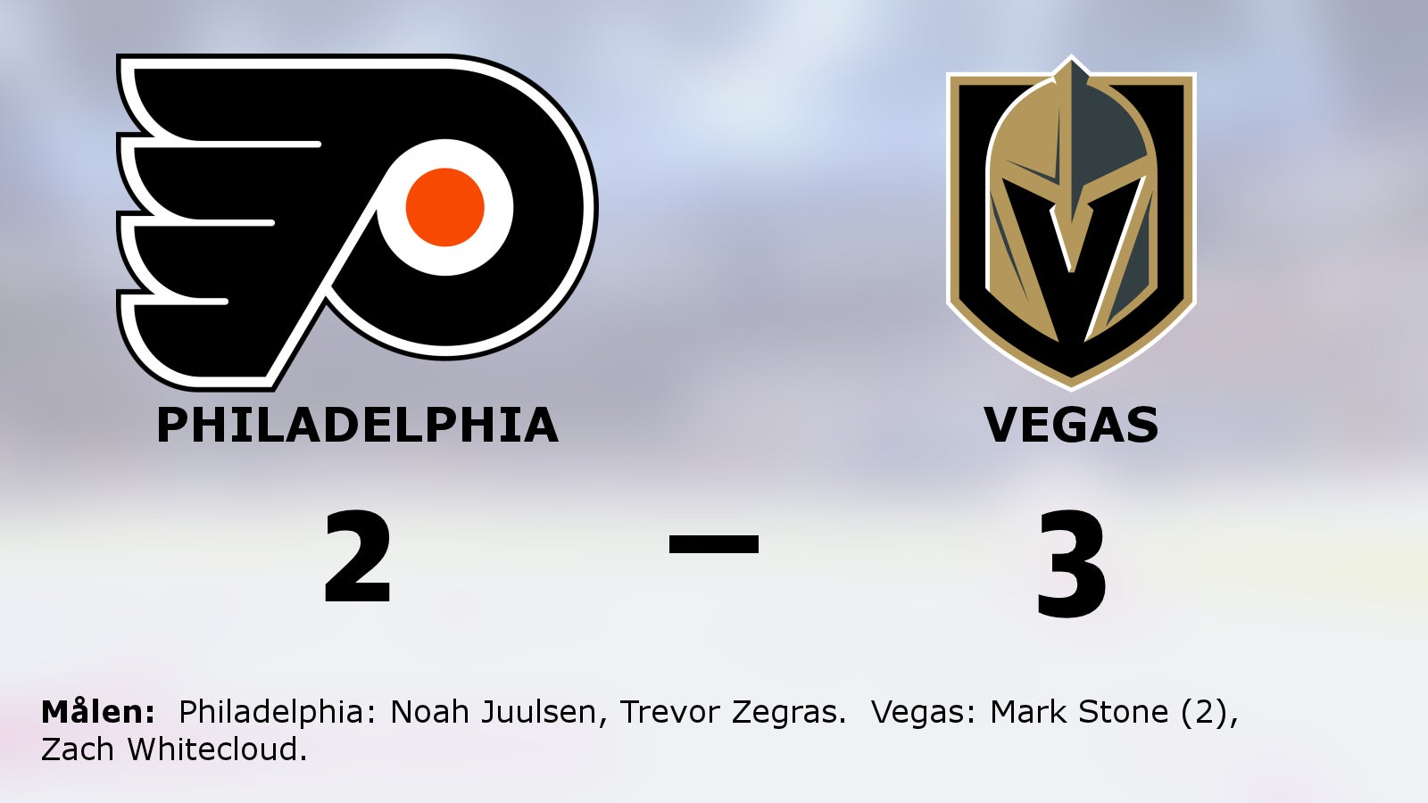 Förlängningsseger för Vegas mot Philadelphia