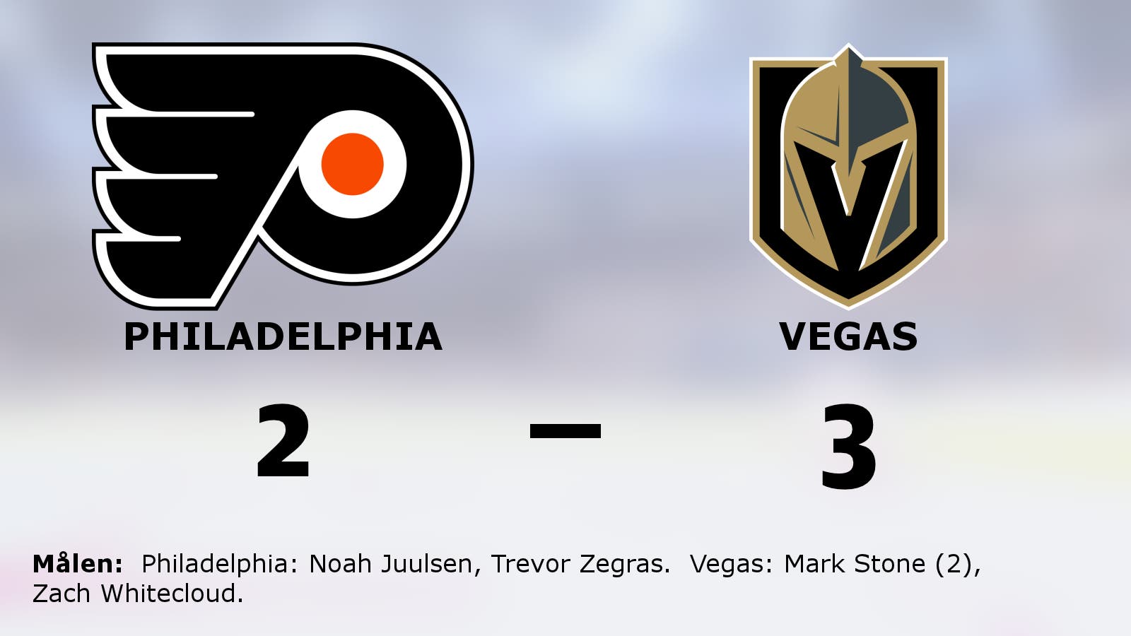 Förlängningsseger för Vegas mot Philadelphia
