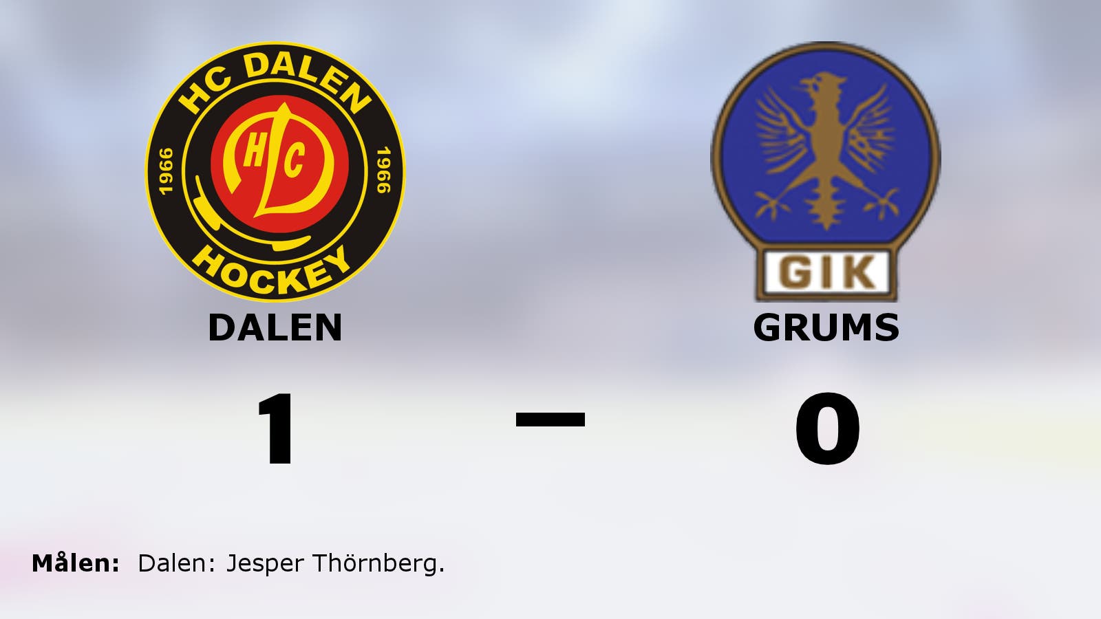 Dalen vann mot Grums – efter mål av Jesper Thörnberg