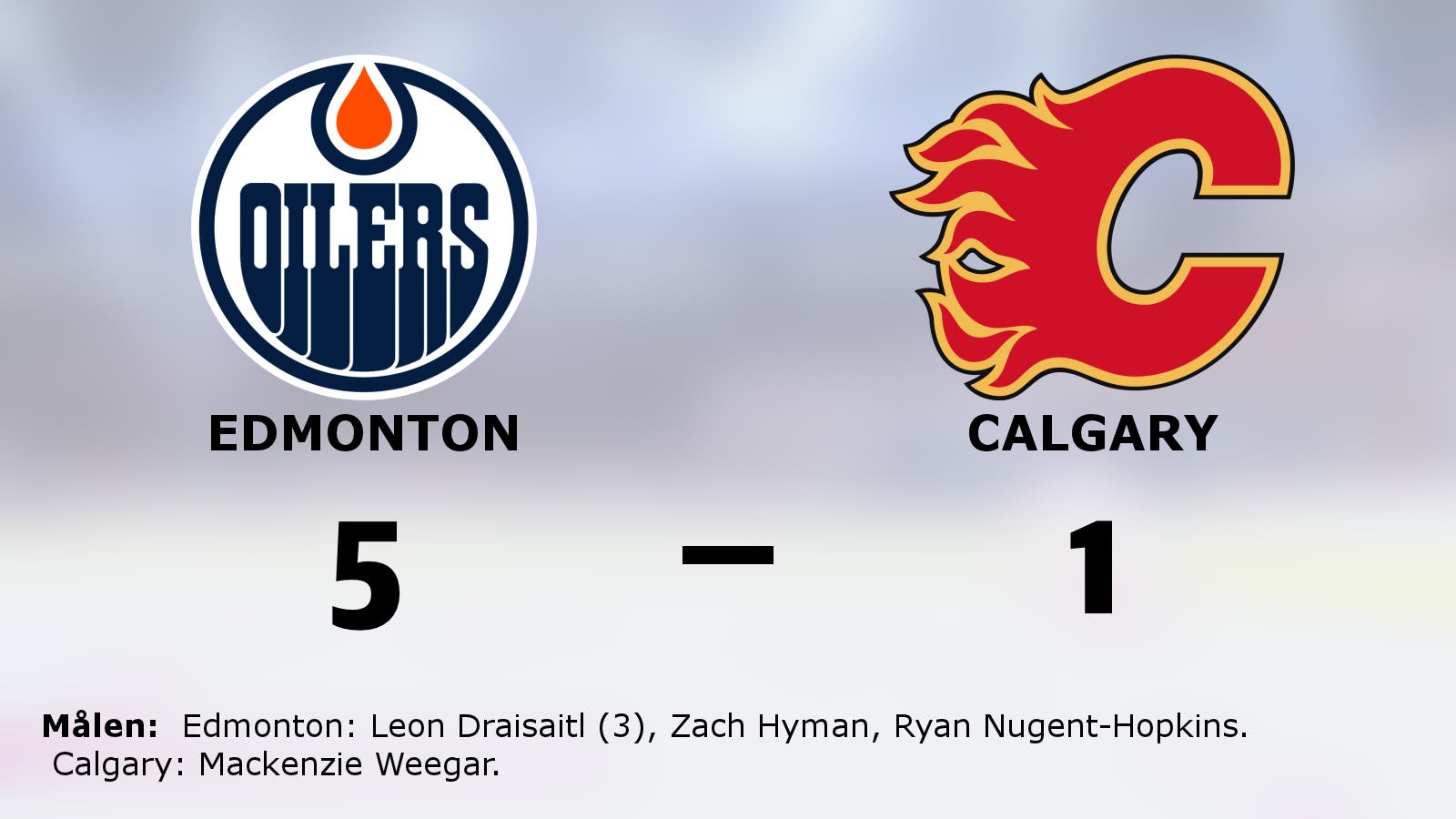 Edmonton vann – efter hattrick av Leon Draisaitl
