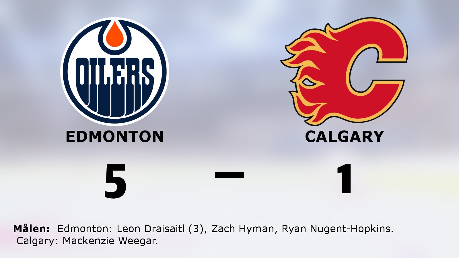 Edmonton vann – efter hattrick av Leon Draisaitl