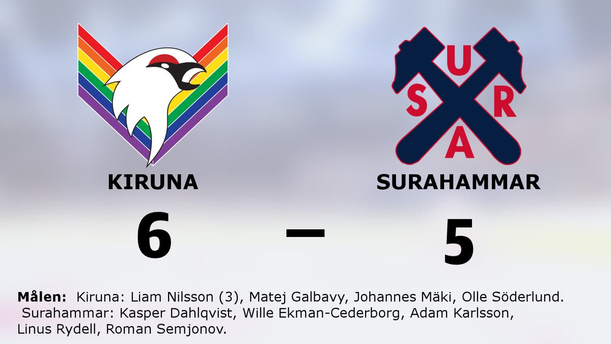 Kiruna bröt tuffa sviten – 6–5 mot Surahammar