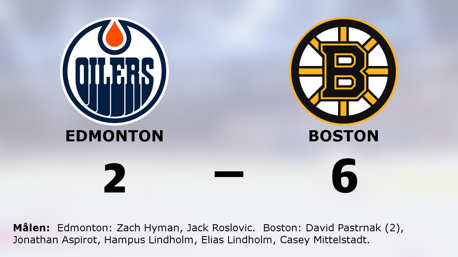 Efterlängtad seger för Boston – bröt förlustsviten mot Edmonton