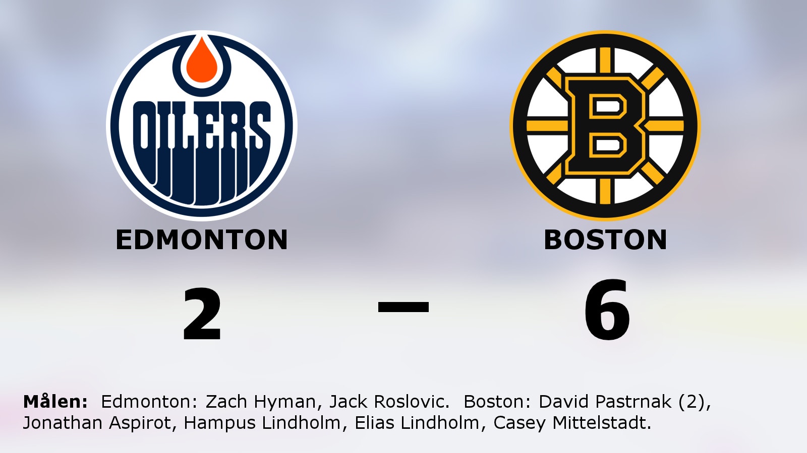 Efterlängtad seger för Boston – bröt förlustsviten mot Edmonton