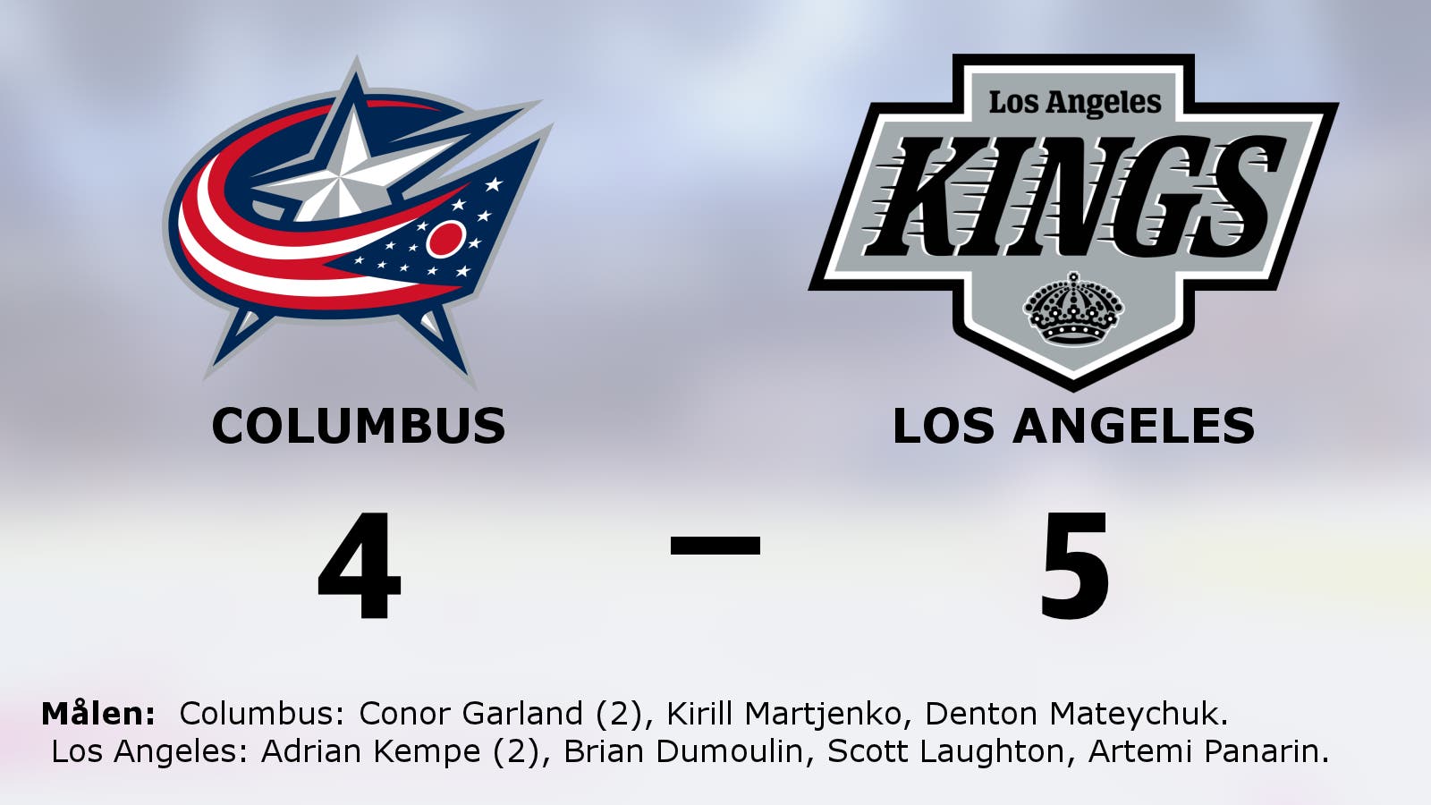 Los Angeles avgjorde i förlängningen mot Columbus
