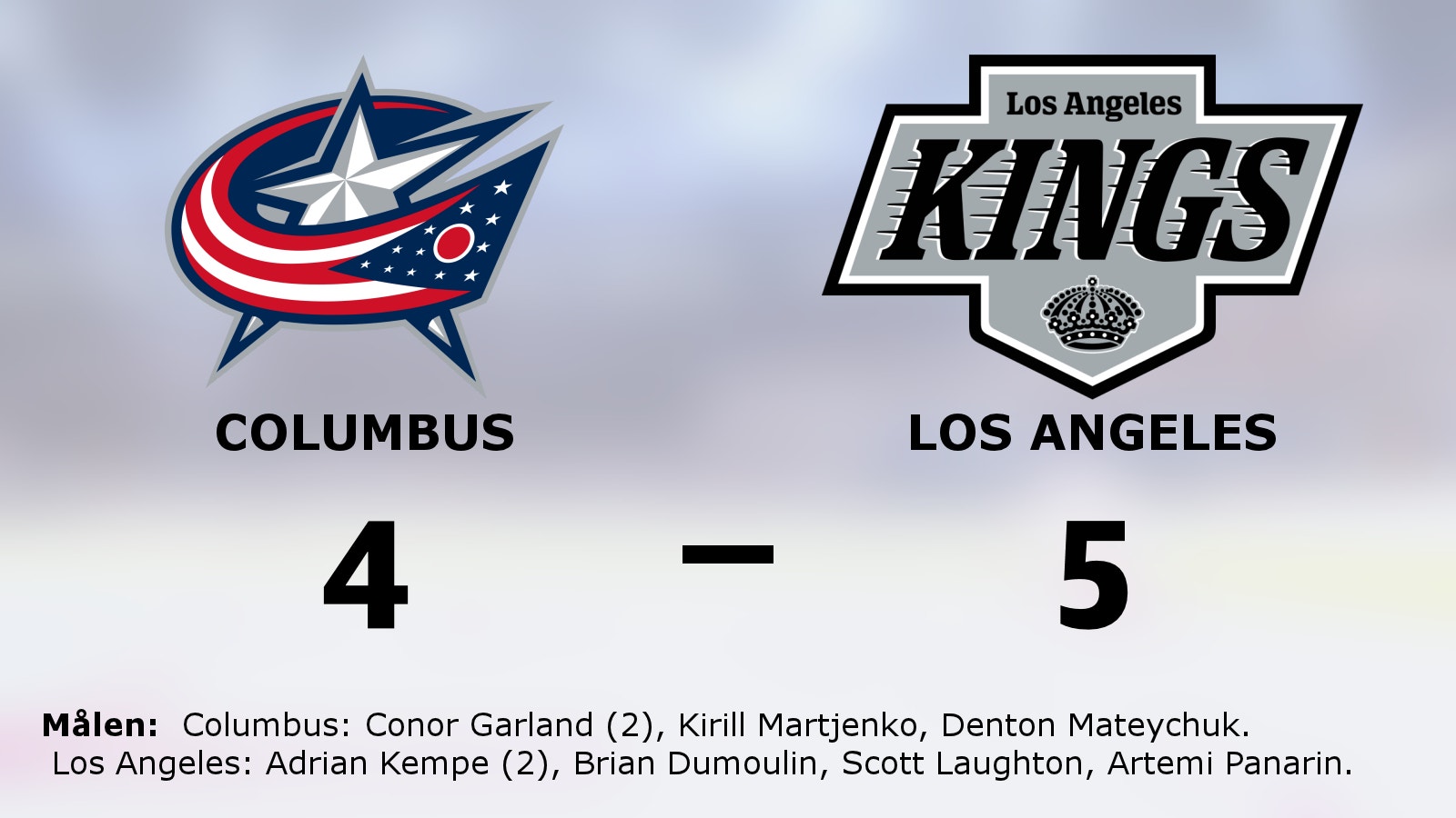 Los Angeles avgjorde i förlängningen mot Columbus