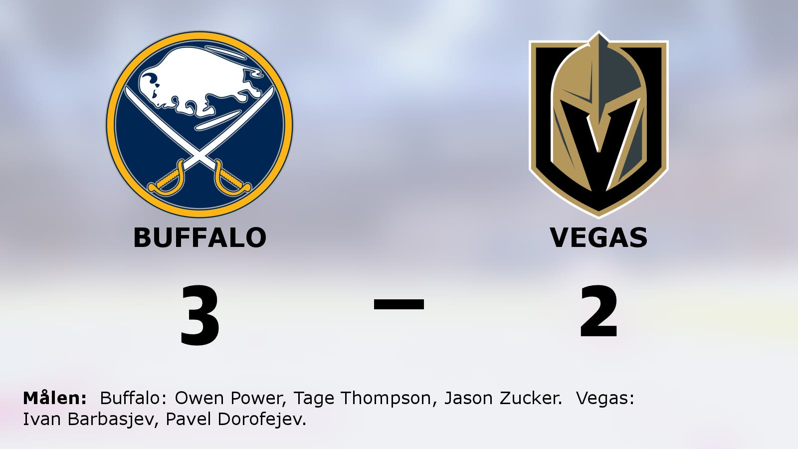 Stark seger för Buffalo mot Vegas