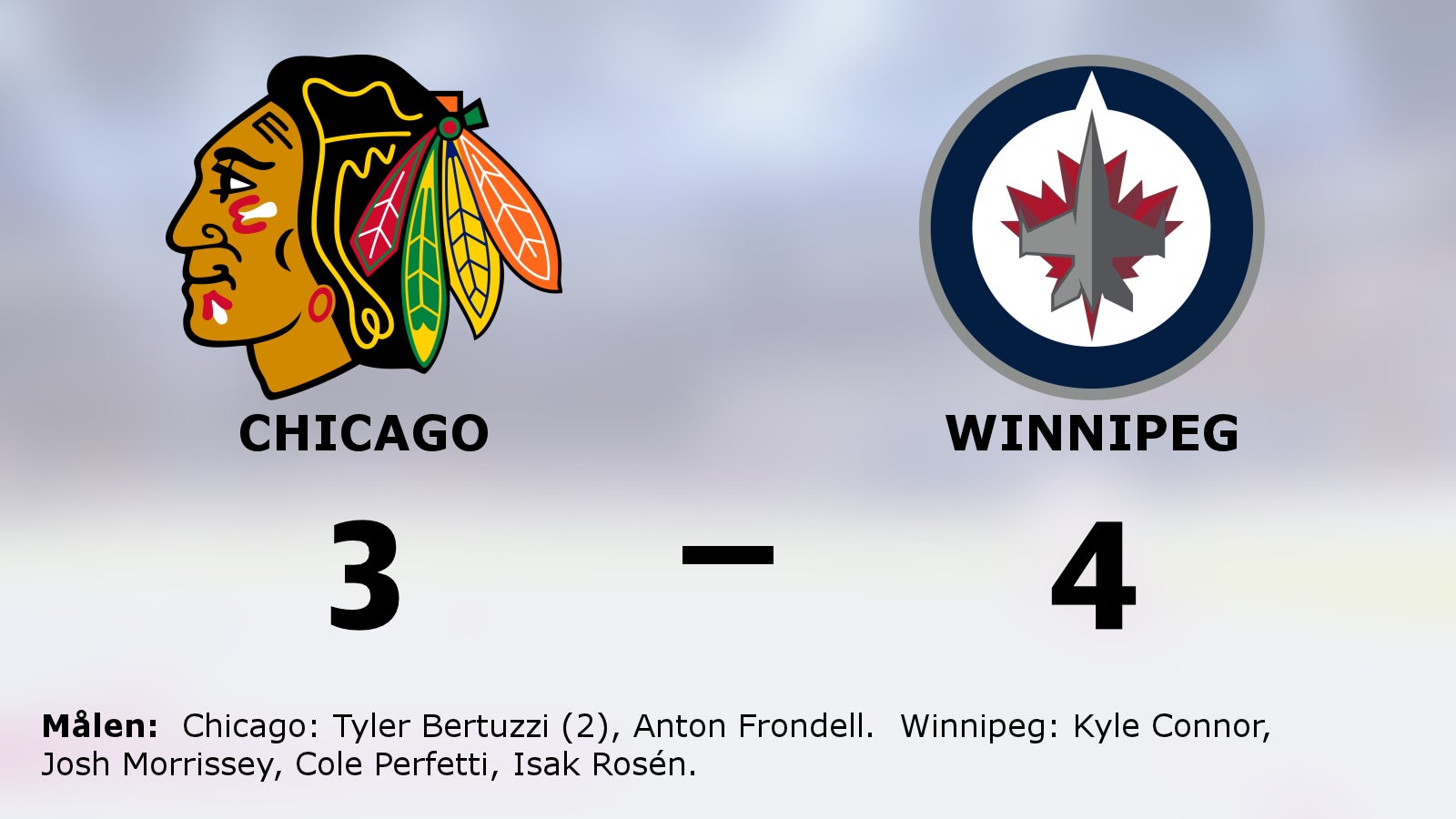 Winnipeg starkast – avgjorde i förlängningen mot Chicago