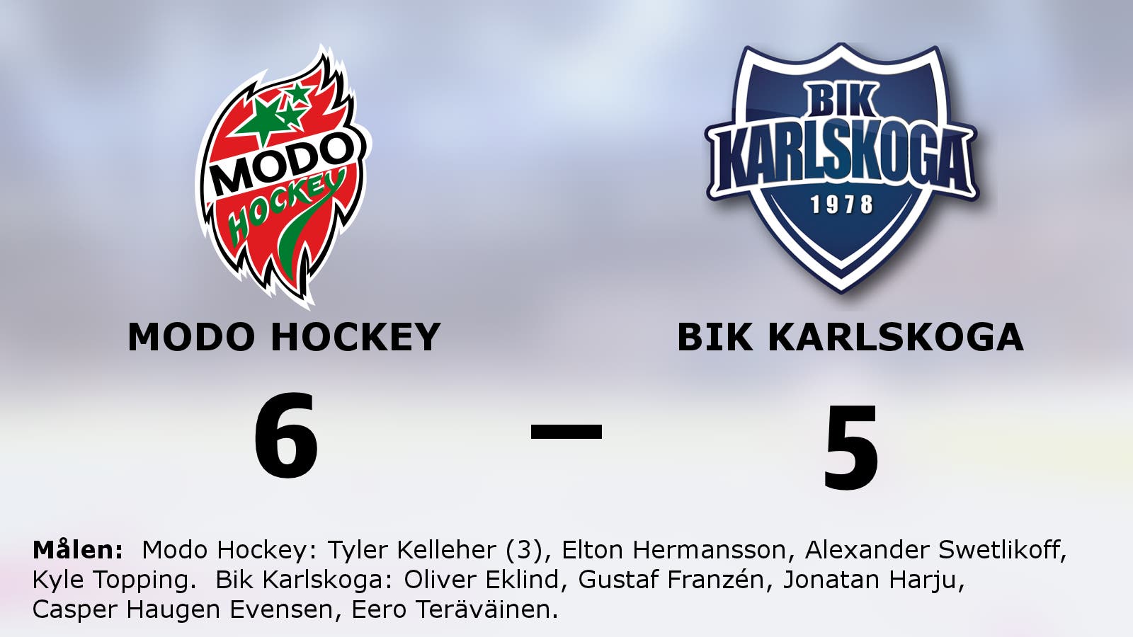Modo Hockey vann – efter hattrick av Tyler Kelleher