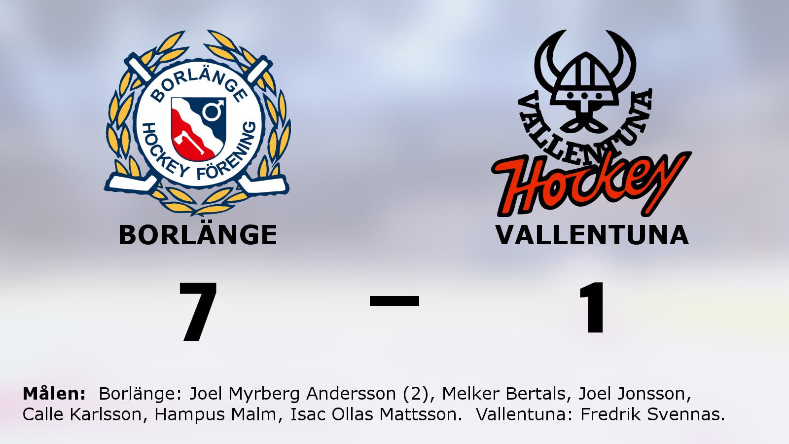 Borlänge fortsätter segersviten mot Vallentuna