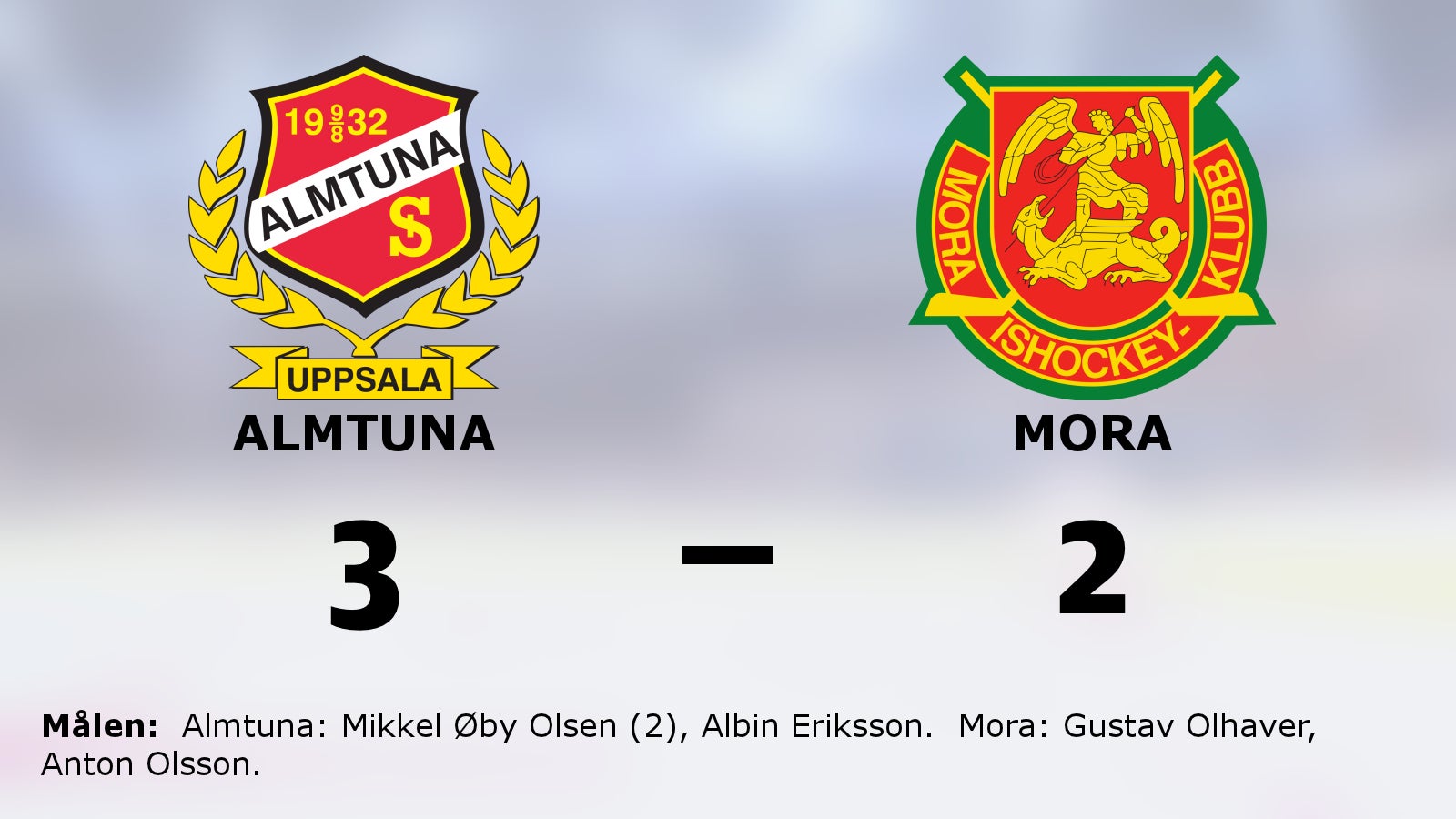 Almtuna tog revansch – 3–2 mot Mora