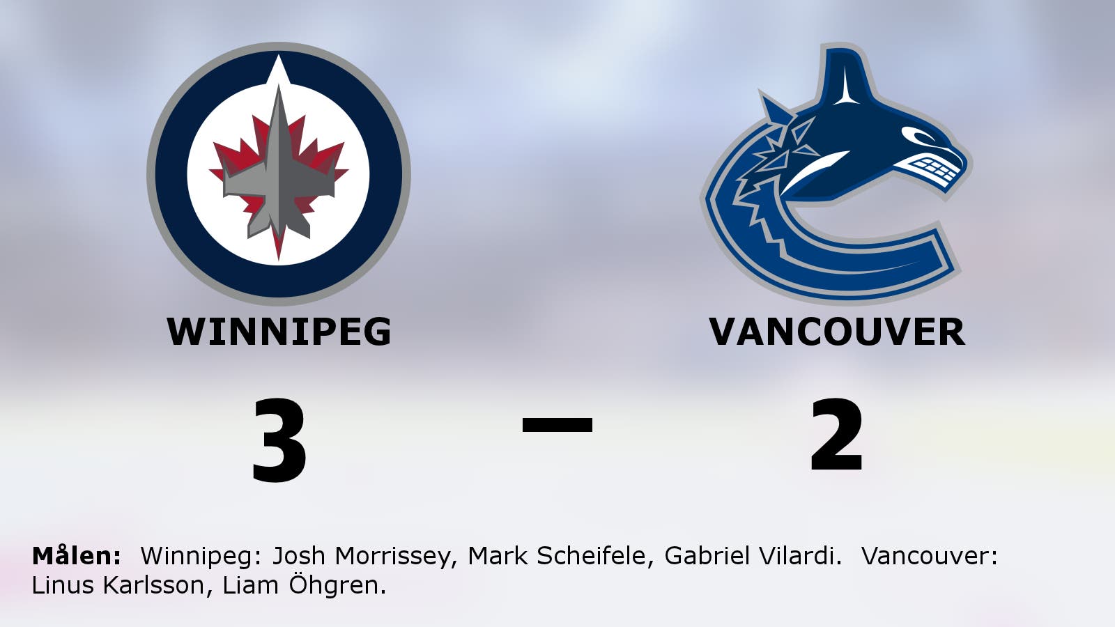 Winnipeg fortsätter vinna mot Vancouver